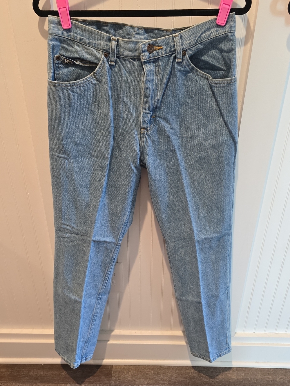Vintage Lee Men's Relaxed Light Blue Denim Jeans 34x30